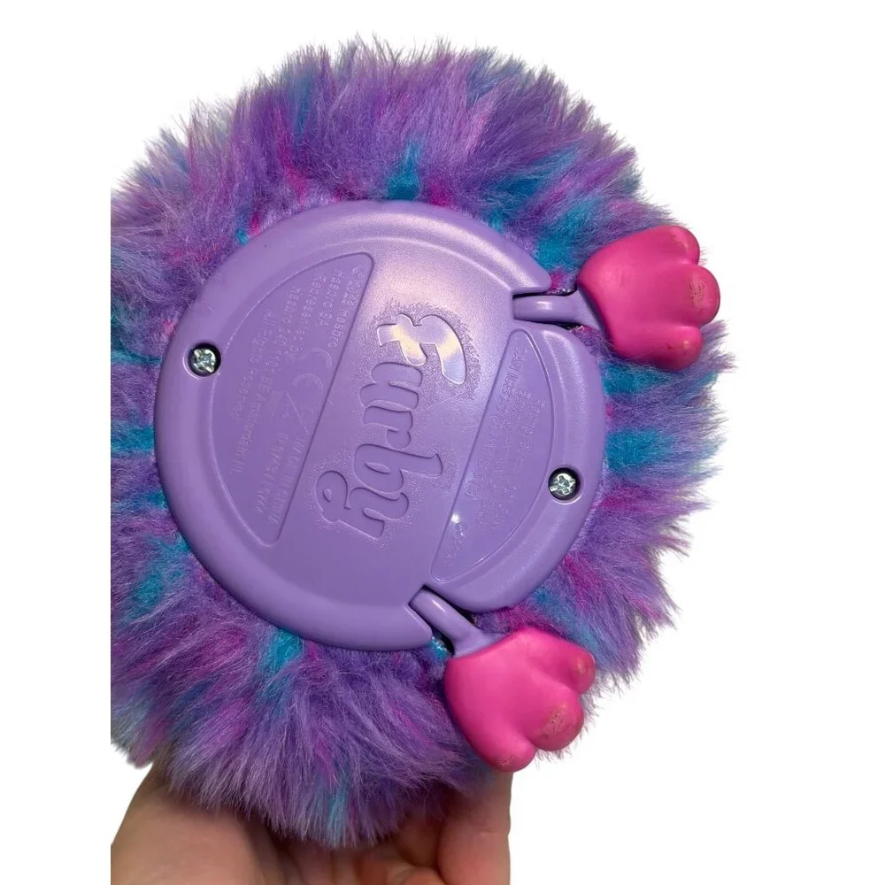Furby Interactive Plush Toy‎ Purple Blue Furry Pink Glowing Ears TESTED 6